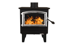 Buck Stove 21 Wood Stove With Blower - Heats 1800 Sq Ft With Pewter Doors