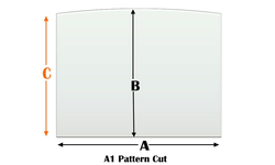 A1 Specialty cut pyroceramic glass for wood stoves