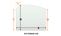 A12 Specialty cut pyroceramic glass for wood stoves