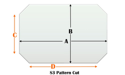 S3 Specialty cut pyroceramic glass for wood stoves