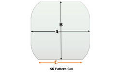 S6 Specialty cut pyroceramic glass for wood stoves